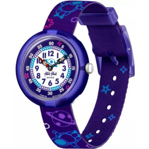 Flik Flak Plan It ZFBNP182 Kids' Watch - Multicolor Design with Purple Strap