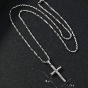 Geometric Cross Pendant Necklace - Unisex Design