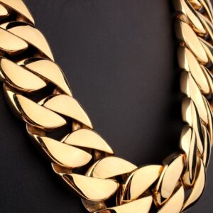 Men's Heavy Chain Necklace in Vacuum Plated Steel