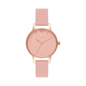 Olivia Burton OB16MD77 Ladies' Pink Leather Watch - 30mm Rose Gold Case