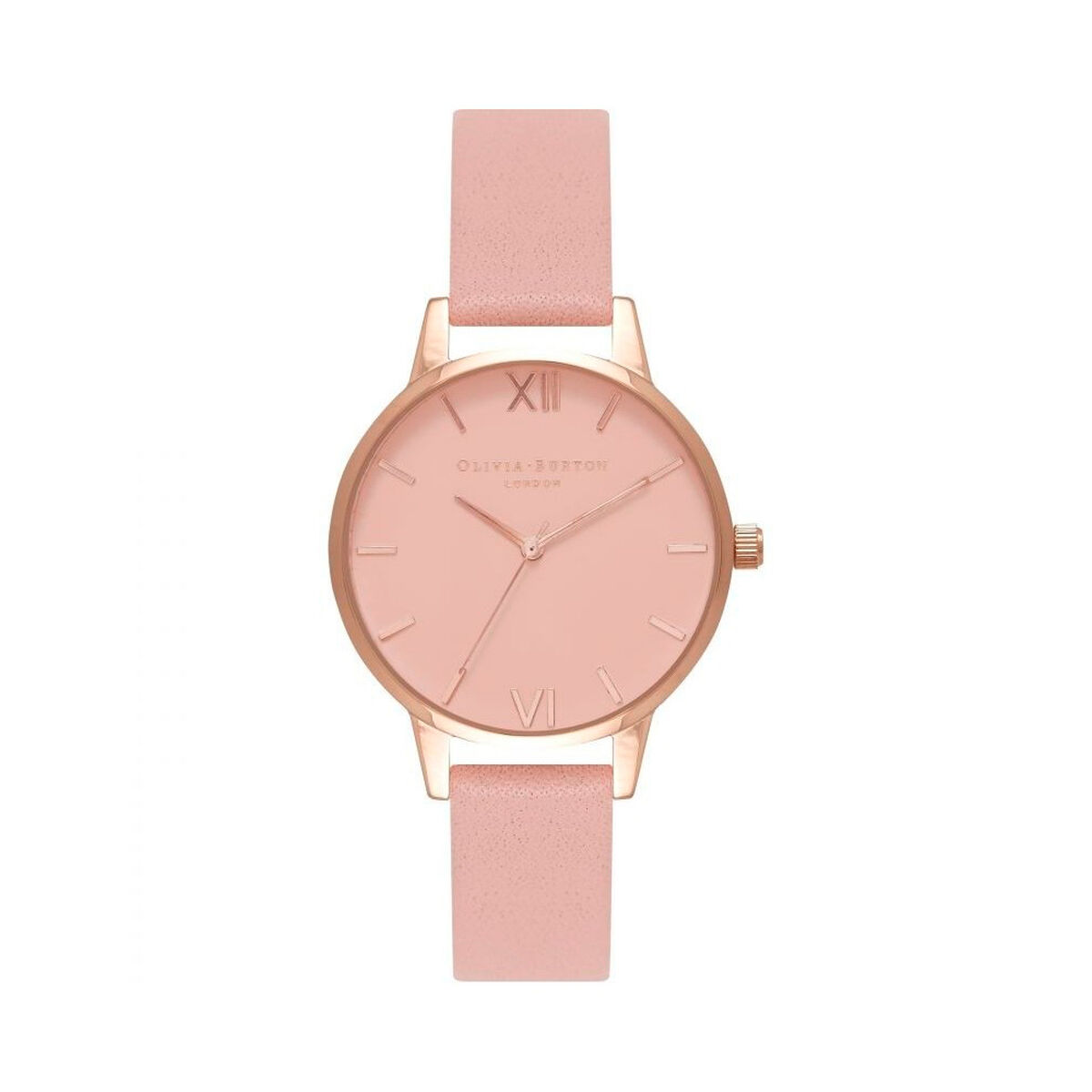 Olivia Burton OB16MD77 Ladies' Pink Leather Watch - 30mm Rose Gold Case