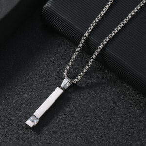 Square Diamond Zircon Stainless Steel Necklace