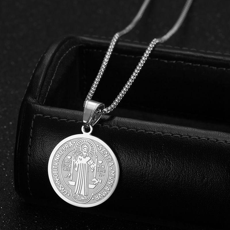 St. Benedict Medal Stainless Steel Necklace