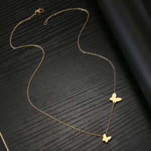 Stainless Steel Butterfly Pendant Necklace