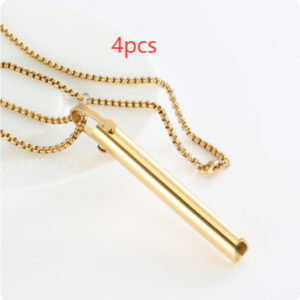 Stainless Steel Fidget Ring and Necklace Set