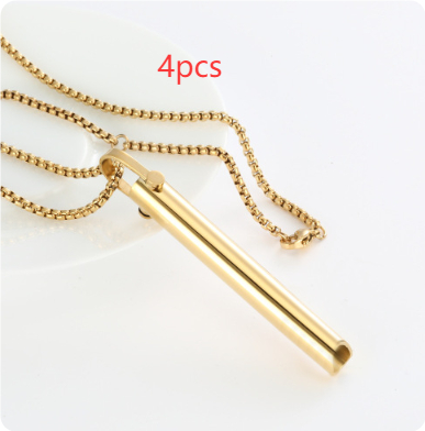 Stainless Steel Fidget Ring and Necklace Set