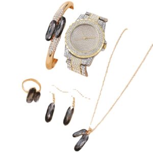 Women's Quartz Watch and Jewelry Gift Set